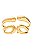 Brinco Liso Sintonia com Banho em Ouro 18k - Imagem 1