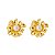 BRINCO VANESSA FLOR PEROLA GOLD - Imagem 1