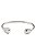 Bracelete Detalhe Organic Liso com Banho em Ródio Branco - Imagem 1