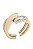 Anel Dual com Dois Banhos | Ouro 18k e Ródio Branco - Imagem 1