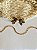 brinco folhas resina marrom gold - Imagem 1