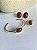 bracelete pedra oval marrom gold - Imagem 4