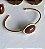 bracelete pedra oval marrom gold - Imagem 1