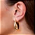 Brinco Argola Abaloada Lisa Alongada gold - Imagem 1