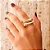 Anel Gotas Duplas Lisas Dourado - Imagem 2
