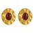 BRINCO CHAPA OVAL GOLD P MARROM - Imagem 1