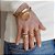 Anel Linhas Lisas com Linha Sobreposta Dourado - Imagem 2