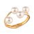 Pulseira Bracelete 4 Pérolas Dourado - Imagem 1
