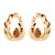 Brinco Oval Orgânico com Gota Marrom Dourado - Imagem 1