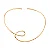 Colar Aro Enrolado Liso Orgânico Dourado - Imagem 1