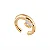 Piercing Tubo Liso Oval Cristal Dourado - Imagem 1