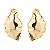 Brinco Maxi Oval Orgânico Martelado Dourado - Imagem 1