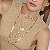 Colar Longo Medalhas Dourado - Imagem 2