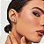 BRINCO EAR HOOK COM ELOS E ZIRCÔNIAS BRANCAS BANHADO A OURO - Imagem 2