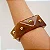 Pulseira Maxi Bracelete Resina Marrom com Esferas Dourado - Imagem 1