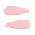 Dupla de Grampos Cabelo Tic Tac Tecido Rosa - Imagem 1
