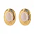 brinco oval madreperola gold - Imagem 1