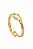 Anel Regulável Nó Duplo com Banho em Ouro 18k - Imagem 1