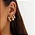 Brinco Trio Gotas Lisas Dourado - Imagem 2