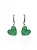 Brinco Argola Com Coração Resinado verde - Imagem 1