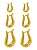 Trio de Brinco argolas Modernas - Imagem 1
