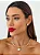 Conjunto Choker Aro e Brinco Oval de Zircônia Cravejado - Imagem 2