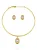 Conjunto Choker Aro e Brinco Oval de Zircônia Cravejado - Imagem 1