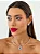 Conjunto Choker Aro e Brinco Oval de Zircônia Cravejado - Imagem 2