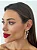 Brinco Semi Joia Design Flores Cravejadas - Imagem 2