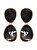 Brinco Forma Gota Resinada - Preto - Imagem 1