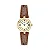 Relógio Feminino Redondo Vintage Amber Pulseira Croco Marrom e Caixa Dourada com Números Romanos na internet Relógio Feminino Redondo Vintage Amber Pulseira Croco Marrom e Caixa Dourada com Números Romanos - Imagem 1