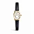 Relógio Feminino Oval Bellevie Dourado e Pulseira de Couro Preta - Imagem 1
