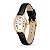 Relógio Feminino Oval Bellevie Dourado e Pulseira de Couro Preta - Imagem 2