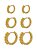 TRIO DE ARGOLA AMARELO GOLD - Imagem 1