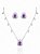 CONJUNTO GOTA COLAR E BRINCO ROXA - Imagem 1