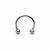 PIERCING TITANIO MEIA ARGOLA ESFERA LISA GRANDE - Imagem 1