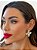 Brinco flor martelada cristal oval - Imagem 2