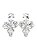 Brinco flor martelada cristal oval - Imagem 1