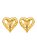 Brinco coração liso gold - Imagem 1