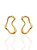 Brinco forma oval vazada gold - Imagem 1