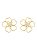 Brinco flor vazada com perola gold - Imagem 1