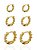 trio de argolas torcidas gold - Imagem 1