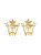 Brincos Flores Cravejadas Gold - Imagem 1