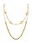COLAR DUPLO CORDÃO BAIANO E PEROLA GOLD - Imagem 1