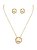 CONJUNTO COM PEROLA E FIOS CRAVEJADO GOLD - Imagem 1