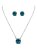 CONJUNTO PEDRA QUADRADA CRAVEJADA- AZUL - Imagem 1