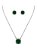 CONJUNTO PEDRA QUADRADA CRAVEJADA-VERDE - Imagem 1