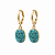 ARGOLA OVAL TURQUESA GOLD - Imagem 1