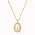 COLAR PEDRA OVAL PEROLADA GOLD - Imagem 1