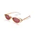 Óculos de Sol Oval Amalfi Champagne com Lente Violeta - Imagem 2